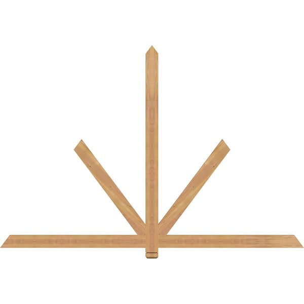 Ekena Millwork Kennewick Timber Gable Bracket, Western Red Cedar, 84"W x 56"H x 1 1/2"D x 3 1/2"F, 16/12 Pitch GBW084X56X0204KEN00SWR - main